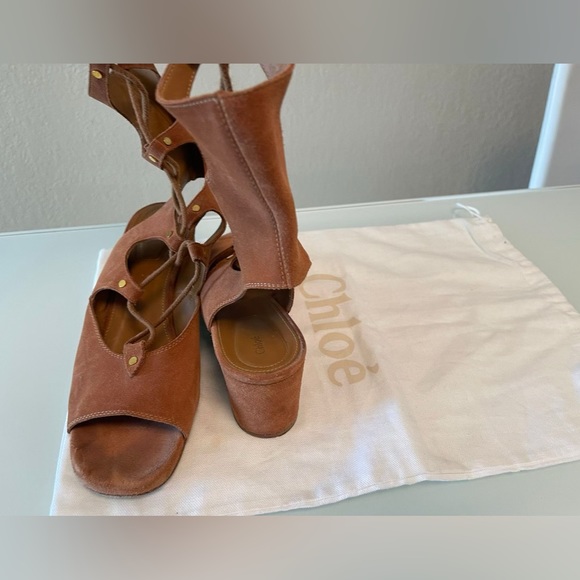 Chloe Suede Gladiator Sandals - Picture 3 of 4